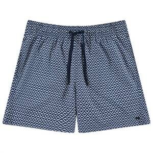 NEW HARMONQLO boys' alexander swim short in navy/white geometric